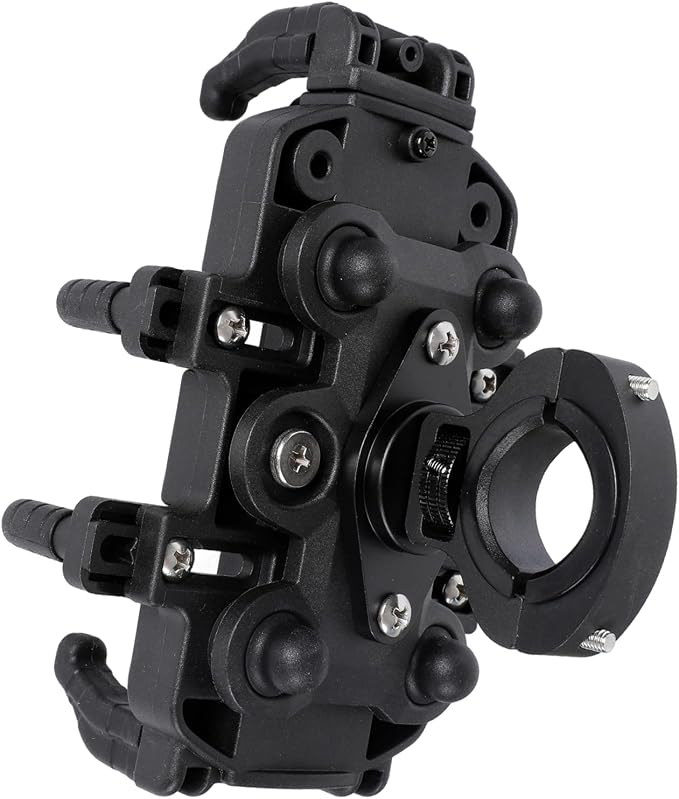 Bike Phone Mount Holder - [Dual Vibration Dampener] [Aluminum Alloy Handlebar Clamp] Anti-Vibration Bicycle Phone Holder Mount for iPhone 16/15/14/13 Pro Max, 4.7-7" Phones
