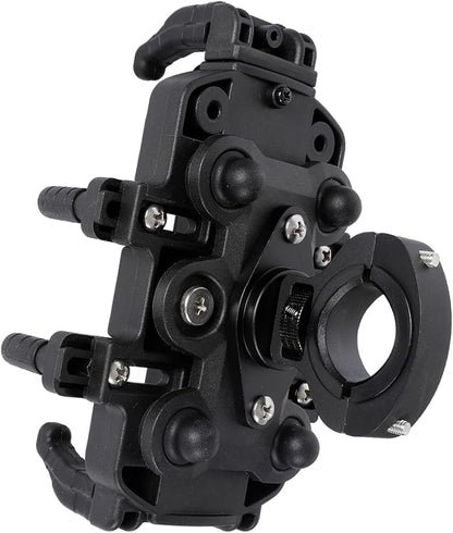 Bike Phone Mount Holder - [Dual Vibration Dampener] [Aluminum Alloy Handlebar Clamp] Anti-Vibration Bicycle Phone Holder Mount for iPhone 16/15/14/13 Pro Max, 4.7-7" Phones