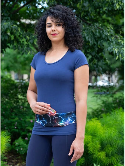 BANDI Plus Size Fanny Pack for Women - Travel-Ready Pocket Belt with Secure Hidden Money & Running Belt for Phone, Passport, Keys, & Medical Devices, Adjustable Fit, Comfortable (Cosmic)
