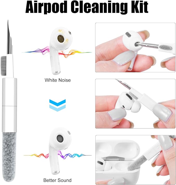 walrfid Laptop Keyboard Cleaner Kit with 80ml Screen Cleaner Spray, 15-in-1 Phone Computer Screen Cleaning Tool for iPhone iPad MacBook, Multi-Function Electronics Cleaning Kit for PC, Camera (Pink)