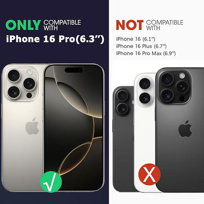 Battery Case for iPhone 16 Pro,2024Upgraded 10000mAh High Capacity Rechargeable Portable Extended Charger Case Wireless Charging Compatible with iPhone 16 Pro (6.3 inch) Charging Case &Carplay (Black)