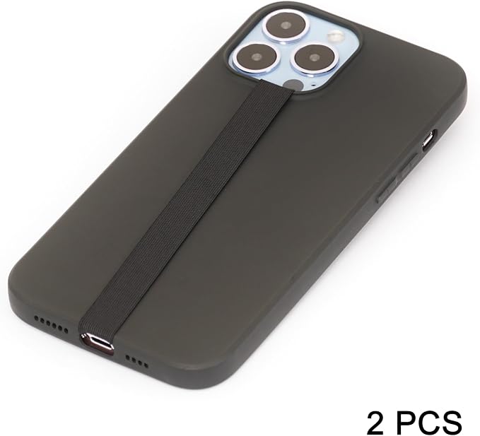 TFY Elastic Phone Strap, Universal Slim Hand Finger Grip, Non-slip Cell Phone Holder, fit Most Smartphones Case - 2 Pieces