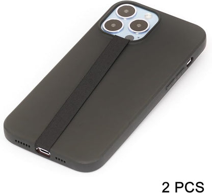 TFY Elastic Phone Strap, Universal Slim Hand Finger Grip, Non-slip Cell Phone Holder, fit Most Smartphones Case - 2 Pieces
