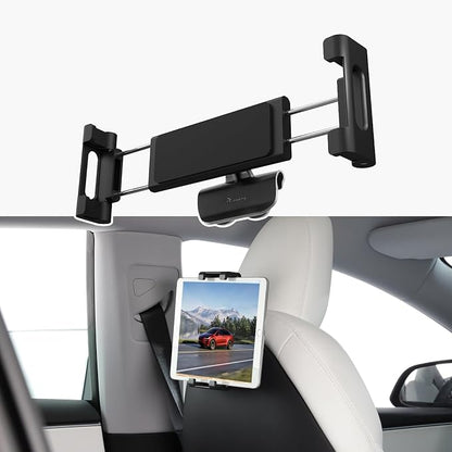 TPARTS Backseat Headrest Tablet Mount Holder for Tesla Model Y & Model 3 All Years (Highland & Juniper Compatible), Fits iPad(Including 12.9" iPad Pro) and Smart Phones Over 4.7"
