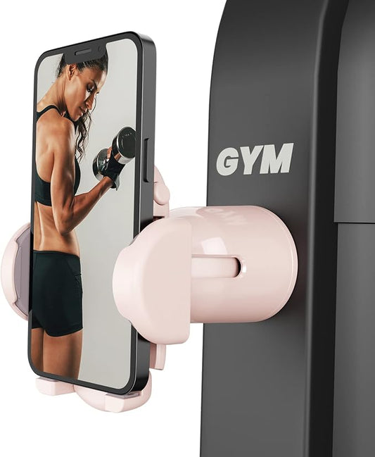 MiiKARE Gym Phone Holder - Magnetic, 360 Rotating, Home & Workout Essentials - Pink
