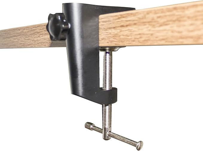 Replacement Heavy Duty C Clamp for 1/2” Base Magnifying Lamp,Desk Lamp,Swing Arm Lamp,Phone I pad Mount,Tablet Mic Holder,Table Mount Clamp for Microphone Stand Mic Boom Arm (ALU BLACK)