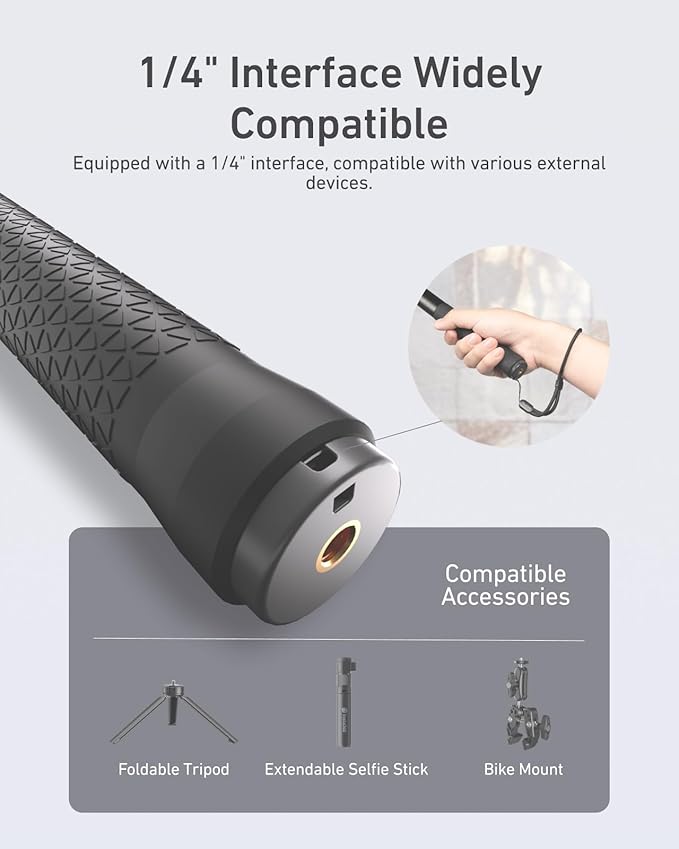 TELESIN 35" Extension Selfie Stick for GoPro, Portable Vlog Selfie Stick Handle Monopod Pole for GoPro Hero 13 12 11 10/Insta360/DJI Osmo 360 Action 6 5 4 Pocket/AKASO Travel Action Camera Accessories