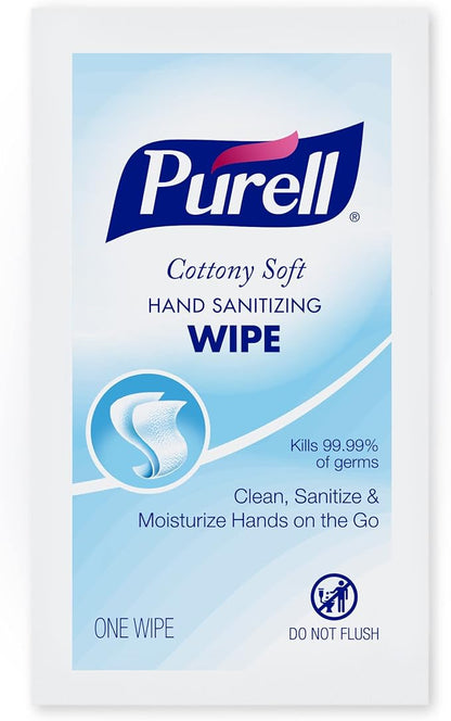 PURELL Cottony Soft Hand Sanitizing Wipes 1000 Individually Wrapped Hand Sanitizing Wipes in Bulk Packed Shipper - 9026-1M