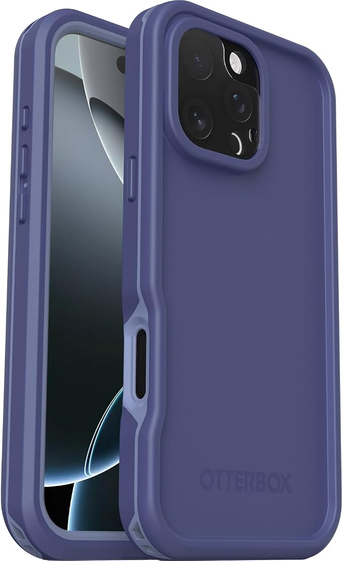 OtterBox iPhone 16 Pro Max FRĒ Series Waterproof Case with MagSafe (Designed by LifeProof) - Denver Dusk Purple, Waterproof, 60% Recycled Plastic, Sleek and Stylish
