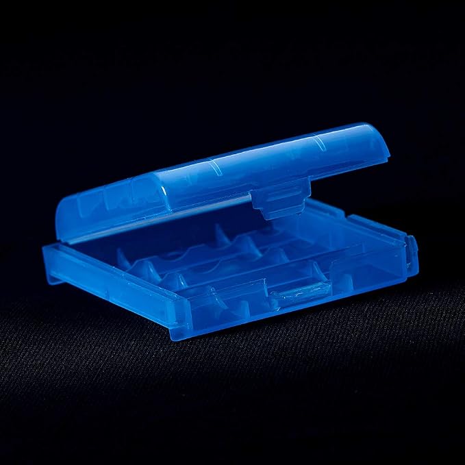Heyiarbeit AA/AAA Battery Storage Case Holder Box, Blue Color, 1Pcs