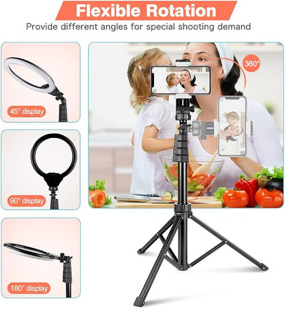 Aureday 12” LED Ring Light with Stand and Phone Holder, Video Light 3000K-6000K Dimmable Selfie Ringlight for YouTube Video/Live Stream/Makeup
