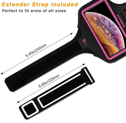 Armband for iPhone 16 Pro Max/16 Plus/15 Pro Max/15 Plus/iPhone 14 Pro Max/14 Plus/13 Pro Max/12 Pro Max/11 Pro Max/Xs Max,Running Exercise Arm Band for iPhone Max (Pink)