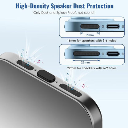 Silicone USB C Dust Plug with Phone Speaker Cover,5-in-1 31 Pack Charging Port Cover Cleaning Kit,Type C Anti Dust Plug for iPhone 15/16/17/Samsung Galaxy/One Plus/Google Pixel/All USB C-Port Devices
