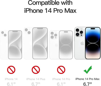 Vinve for iPhone 14 Pro Max Case with Slide Lens Cover HD Screen Protector, Military Grade Drop Protection, Magnetic Rotated Ring Holder Kickstand Protective Phone Case (Rose Gold)