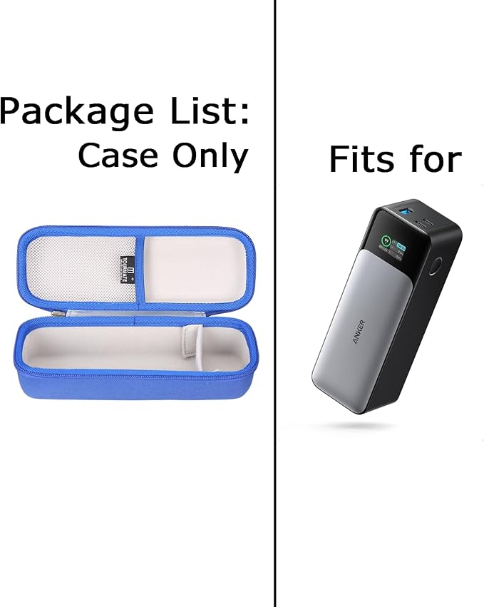 Tourmate Hard Storage Case for Anker 737 Power Bank (PowerCore 24K) / 715 Charger (Nano II 65W) Combo,Travel Case for Prime Power Bank 20,100mAh—27,650mAh（Case Only）