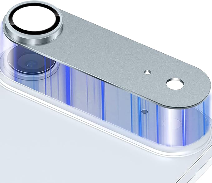 Camera Lens Protector for iPhone Air (iPhone 17 Air) Camera Lens Protector [Strong Adsorption] [Not Easy to Break] Metal Tempered Glass Rear Camera Screen Cover - Titanium Grey