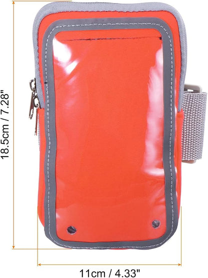 PATIKIL Phone Arm Bands for Running, Running Phone Holder Carrier Armband Cell Phone Holder for Runners, Orange