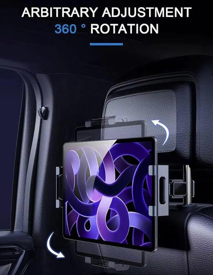 Universal Car Phone Mount - Adjustable Tablet Holder for Rear Seat Style - Fits 6-12.9 Cell Phones and Tablets