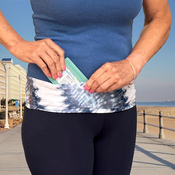 BANDI Pocketed Wraps – Running Waist Belt with Pockets for Phone, Money, Keys & Medical Devices | Secure, No-Bounce Travel & Fitness Belt, for Women and Men, USA Company