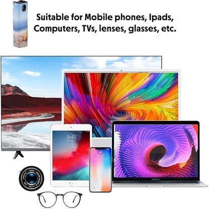 WIRESTER Screen Cleaner Spray Kit, All-in-One Spray and Wipe Cleaner, Touchscreen Mist Cleaner for Cell Phones, Tablets, iPad, Computer, Laptop, TV and Car Screens - Seashells On The Beach
