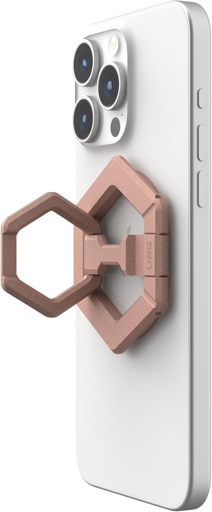 URBAN ARMOR GEAR UAG Magnetic Phone Ring Stand Compatible with MagSafe Magnet, Removable Metal Finger Ring Grip & 360 Rotation Adjustable Kickstand for iPhone 17, Galaxy S26, Nude