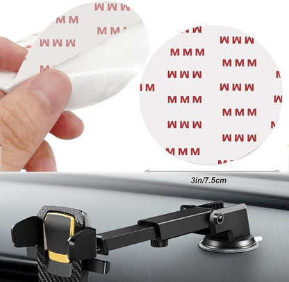 10 Pack 75mm (2.95") Circular Double Sided Sticky Pads, Strong Car Sticky Adhesive Replacement for Car Mount Mounting Holder Disk Windshield GPS Camera Lock Sucker Suction Cup Hook Dashboard Bracket