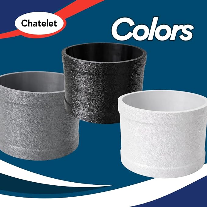 Chatelet Universal Cup Holder with Strap-On Design | Adjustable Drink Holder for Boats, Golf Carts, Pool Umbrellas, Strollers & More | Fits Cans, Bottles & Tumblers | Made in USA (White, Cup)
