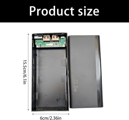 22.5W 1260110 Battery Case Ensuring Fast Charging Enclosure Box Detachable Mobile Power for Electronics Fast Charging White