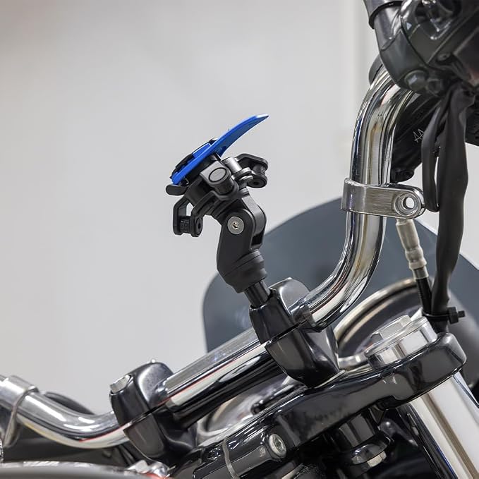 Quad Lock Handlebar Clamp Bolt Motorcycle Phone Mount Kit with Vibration Dampener and MAG Universal Adaptor