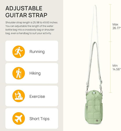 Telena Water Bottle Holder with Strap RFID Crossbody Bags for Women for Walking, Hiking, Cycling