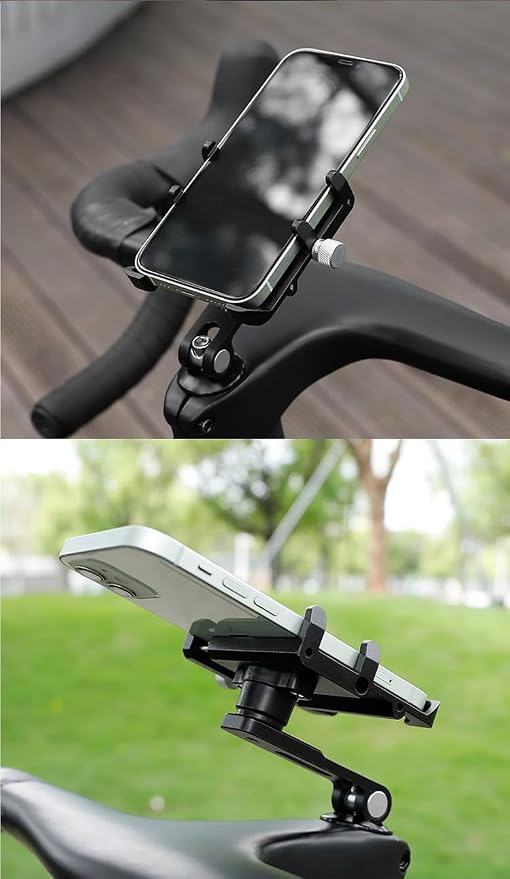 GUB G-95 Bicycle Stem Cellphone Mount Aluminum Alloy Handlebar Mobilephone Support Adjustable Bottom Bracket with Bottom Holder