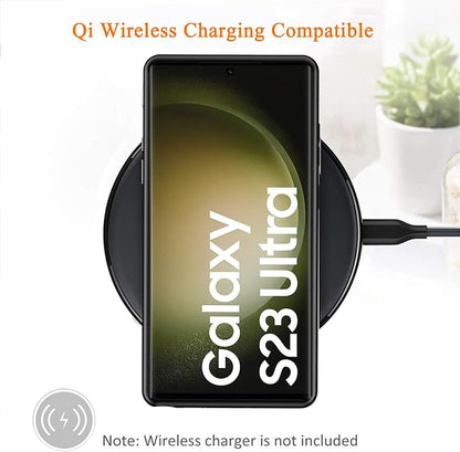 Wireless Charging Case for Galaxy S22 Ultra/ S23 Ultra, 12000mAh Rechargeable Portable Charging Case Compatible with Galaxy S22 Ultra / S23 Ultra 6.8" with Carplay Battery Pack Charger Case (Black)
