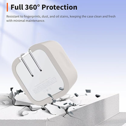 Case for Apple 35W Power Adapter – Soft Silicone Protective Cover for Dynamic Charger,Shockproof Dustproof Charging Block Protector Sleeve[Grey]