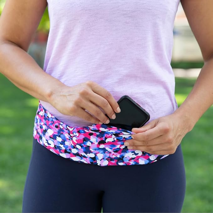 BANDI Plus Size Fanny Pack for Women - Travel-Ready Pocket Belt with Secure Hidden Money & Running Belt for Phone, Passport, Keys, & Medical Devices, Adjustable Fit, Comfortable (Vivace)