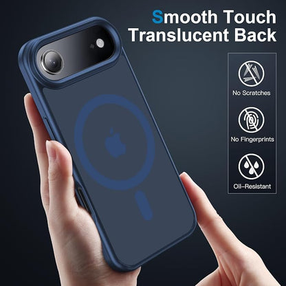 Magnetic for iPhone Air case, with Camera Lens Protector [10Ft Military-Grade Protection] Compatible with fit MagSafe Slim case for iPhone 17 Air 6.5 inch, Deep Blue