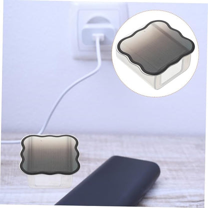 Charger Protective Cover TPU for Comfortable Cute Gradient Design Accessory for Phone Charger Black