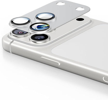 Camera Lens Protector for iPhone 17 pro max, [2026 Upgraded] Aluminum Alloy Frame with Sapphire AR+AF Glass, Military Grade, Anti-Scratch, Case Friendly, White