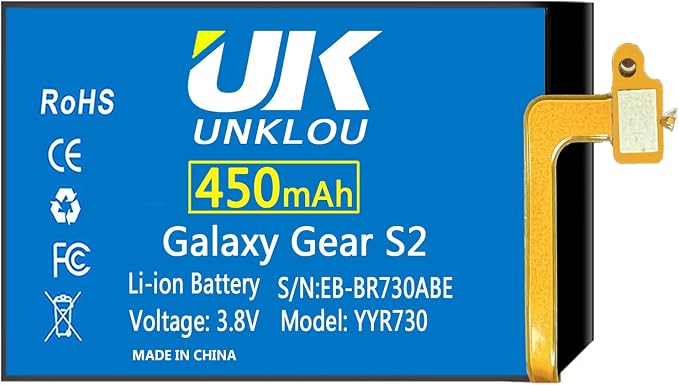 Gear S2 Battery, Upgraded 450mAh Li-Polymer Replacement Battery for Samsmung Galaxy Gear S2 Frontier SM-R730 and Gear S2 Classic SM-R735 / Gear Sport SM-R600 with Repair Replacement Tool Kit