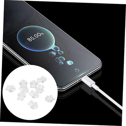 Housoutil 40pcs Plugs for Phone Charging Ports Transparent Stoppers Compatible with Android Devices Easy to Install and for USB Ports