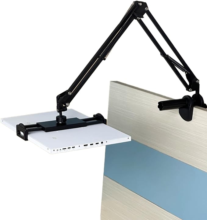 Tablet Arm Stand Mount for 4.7-17.3" Portable Monitor, 360° Adjustable Foldable Phone Holder for Desk, Tablet Stand Compatible with iPad, Samsung Galaxy Tab, SurfacePro, Portable Monitor 15.6/16/17.3"