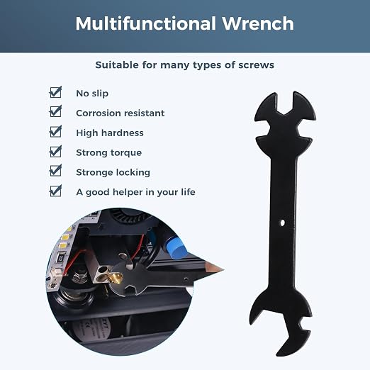 Sovol 3D Printer Tools Kit, 17Pcs 3D Printer Accessories with L-Size Extruder Nozzle Cleaning Tool, 0.4mm Nozzle Cleaning Parts, Multifunctional Wrench, MK8 Socket Wrench; Bent Tip Tweezer and Cutter
