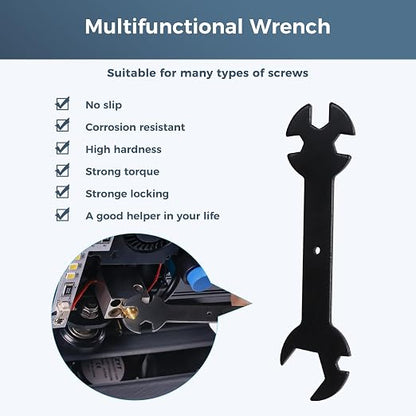 Sovol 3D Printer Tools Kit, 17Pcs 3D Printer Accessories with L-Size Extruder Nozzle Cleaning Tool, 0.4mm Nozzle Cleaning Parts, Multifunctional Wrench, MK8 Socket Wrench; Bent Tip Tweezer and Cutter