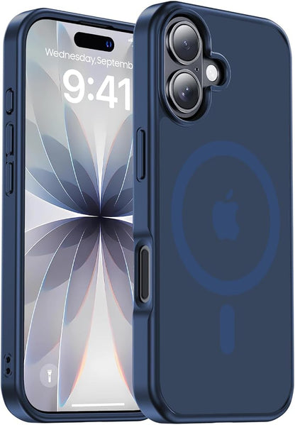 Strong Magnetic for iPhone 17 case [10Ft Military-Grade Protection] Compatible with fit MagSafe Shockproof Slim Thin Cover case for iPhone 17 6.3 inch, Deep Blue