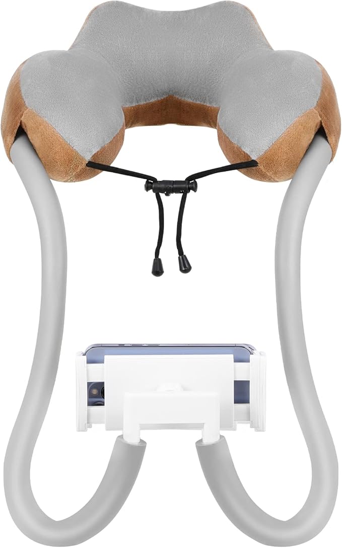 MoKo Neck Phone Holder, Lazy Gooseneck Phone Pillow Holder Bracket, 360° Rotate Phone Tablet Stand for 4"-11" Device, fits iPhone 17/17 Air/17 Pro/17 Pro Max, iPhone 16/Pro/Pro Max/Plus, iPhone 15/Pro