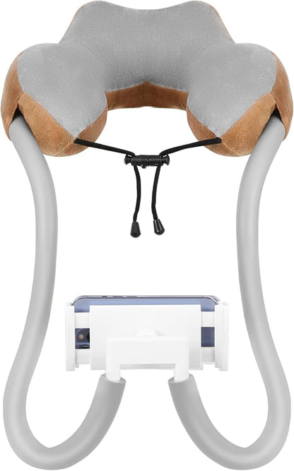 MoKo Neck Phone Holder, Lazy Gooseneck Phone Pillow Holder Bracket, 360° Rotate Phone Tablet Stand for 4"-11" Device, fits iPhone 17/17 Air/17 Pro/17 Pro Max, iPhone 16/Pro/Pro Max/Plus, iPhone 15/Pro
