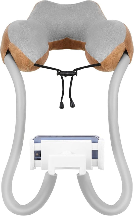 MoKo Neck Phone Holder, Lazy Gooseneck Phone Pillow Holder Bracket, 360° Rotate Phone Tablet Stand for 4"-11" Device, fits iPhone 17/17 Air/17 Pro/17 Pro Max, iPhone 16/Pro/Pro Max/Plus, iPhone 15/Pro