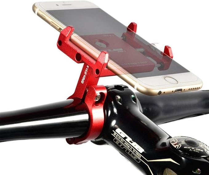 GUB PRO1 Universal Alloy Bike Cell Phone Holder Aluminum Bicycle Handlebar Phone Support for 3.5-6.2inch Bike Bracket Mount