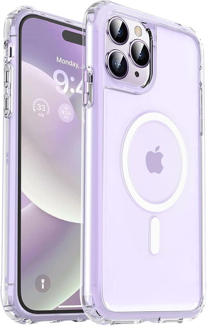 MOCCA Strong Magnetic for iPhone 14 Pro Max Case [Compatible with Magsafe] [10FT Military Grade Protective] Slim Shockproof Case for iPhone 14 Pro Max 6.7" -Clear