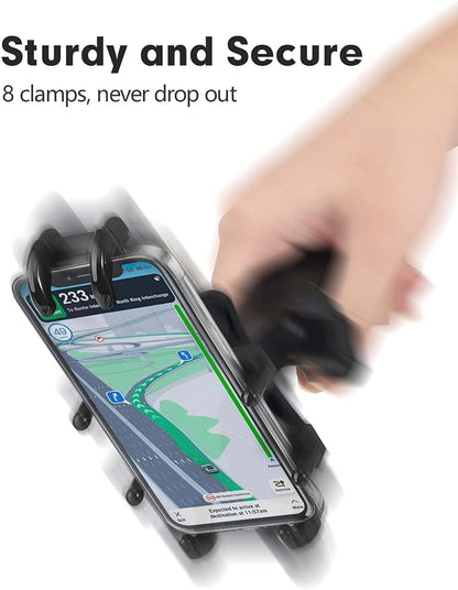ZIDIYORUO Motorcycle ATV Phone Holder, Aluminum Heavy Duty Phone Mount for Motorcycle Universal 7/8"-9/8" Handlebars, Fit for All iPhone 14 13 12 Pro Max Android Samsung Smart Devices