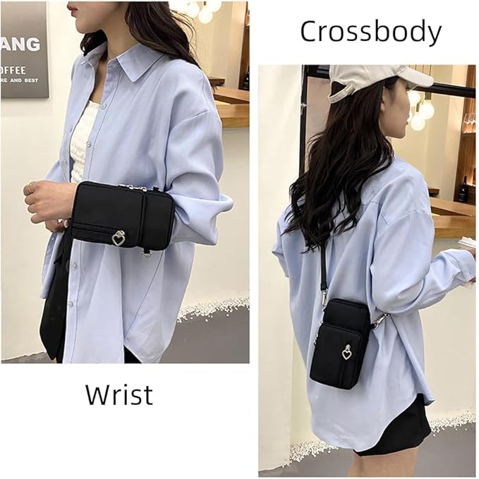 MINTEGRA Crossbody Phone Purse Nylon Shoulder Pouch Walking Wallet Wristlet Sport Armband